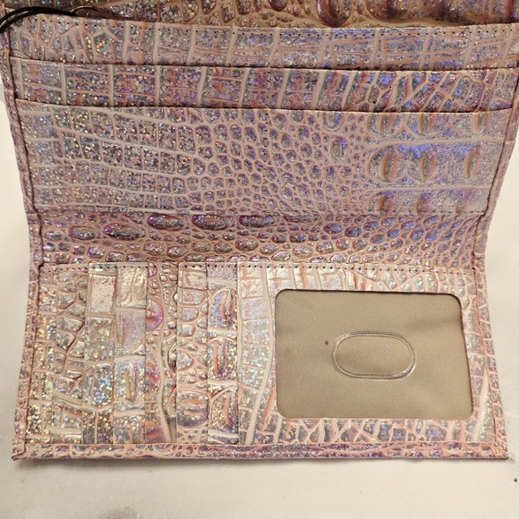 Brahmin Veronica Wallet in Pixie Dust Iridescent Pink Leather Limited Edition - Picture 6 of 10